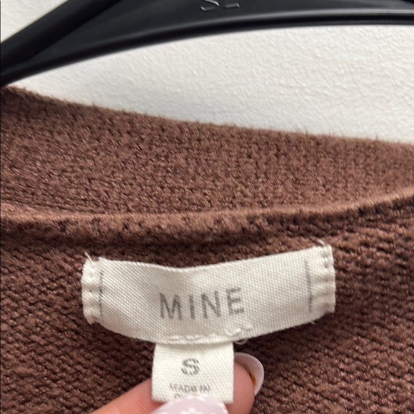 MINE Color Block Long Sleeve Sweater Cardigan Size Small - Picture 5 of 9